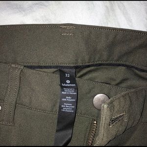 32 Width LuluLemon Pants - Forest Green